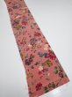 Photo2: 2i07z50  Japanese Kimono Crepe Silk  FABRIC Camellia Coral pink 59.8x7.1 (2)