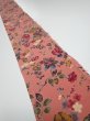 Photo1: 2i08z50  Japanese Kimono Crepe Silk  FABRIC Camellia Coral pink 59.4x7.1 (1)