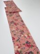 Photo3: 2i09z70  Japanese Kimono Crepe Silk  FABRIC Camellia Coral pink 84.3x7.3 (3)