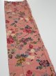 Photo3: 2i10z30  Japanese Kimono Crepe Silk  FABRIC Camellia Coral pink 35.4x7.3 (3)