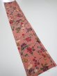 Photo5: 2i10z30  Japanese Kimono Crepe Silk  FABRIC Camellia Coral pink 35.4x7.3 (5)