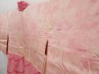 Photo7: 4323T03z430 Vintage Japanese Kimono Silk SHIBORI HAORI  Red-Pink (7)