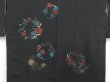 Photo3: 4323T10z560 Vintage Japanese Kimono Silk HAORI Chrysanthemum Black (3)