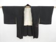 Photo6: 4323T10z560 Vintage Japanese Kimono Silk HAORI Chrysanthemum Black (6)