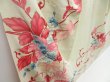 Photo3: 4323T13z860 Vintage Japanese Kimono Silk TSUKESAGE Flower Soft green (3)