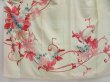 Photo5: 4323T13z860 Vintage Japanese Kimono Silk TSUKESAGE Flower Soft green (5)