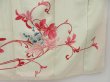 Photo7: 4323T13z860 Vintage Japanese Kimono Silk TSUKESAGE Flower Soft green (7)