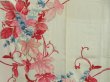 Photo8: 4323T13z860 Vintage Japanese Kimono Silk TSUKESAGE Flower Soft green (8)