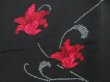 Photo4: 4324T02z570 Vintage Japanese Kimono Silk HAORI Flower Black (4)