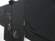 Photo2: 4324T04z570 Vintage Japanese Kimono Silk HAORI Nandin Black (2)