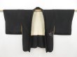 Photo6: 4324T04z570 Vintage Japanese Kimono Silk HAORI Nandin Black (6)