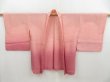 Photo6: 4324T07z230 Vintage Japanese Kimono Silk See through HAORI Plants Pink (6)