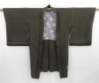 Photo6: 4324T12z550 Vintage Japanese Kimono Silk HAORI  Dark brown (6)