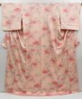 Photo1: 4324T13z860  Japanese Kimono Silk KOMON Flower Pink L size (1)