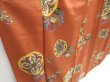 Photo3: 4325T08z630 Vintage Japanese Kimono Silk KOMON Flowers Brown (3)