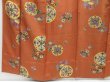 Photo4: 4325T08z630 Vintage Japanese Kimono Silk KOMON Flowers Brown (4)