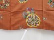 Photo8: 4325T08z630 Vintage Japanese Kimono Silk KOMON Flowers Brown (8)