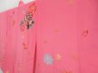 Photo2: 4325T09z680  Japanese Kimono Synthetic Girl's  Flowers Red-Pink (2)