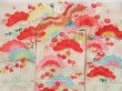 Photo3: 4325T11z310 Vintage Japanese Kimono Silk Girl's  Flying crane Off-white (3)