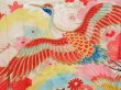 Photo4: 4325T11z310 Vintage Japanese Kimono Silk Girl's  Flying crane Off-white (4)