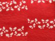 Photo5: 4325T12z930 Vintage Japanese Kimono Silk KOMON Butterfly Dark red (5)