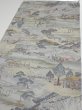 Photo3: 2K02z70  Japanese Kimono Crepe Silk  FABRIC Edo era Light gray 41.7x15.0 (3)