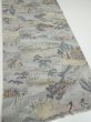 Photo2: 2K05z110  Japanese Kimono Crepe Silk  FABRIC Edo era Light gray 66.9x14.8 (2)