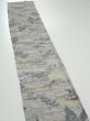 Photo3: 2K07z50  Japanese Kimono Crepe Silk  FABRIC Edo era Light gray 55.1x7.5 (3)