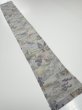 Photo5: 2K07z50  Japanese Kimono Crepe Silk  FABRIC Edo era Light gray 55.1x7.5 (5)