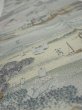 Photo4: 2K09z60  Japanese Kimono Crepe Silk  FABRIC Edo era Light gray 75.6x7.3 (4)