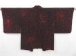 Photo1: 4326T01z650 Vintage Japanese Kimono Silk HAORI  Dark brown (1)