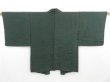 Photo1: 4326T02z520 Vintage Japanese Kimono Silk HAORI Shibakusa Dull green (1)