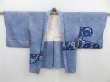 Photo5: 4326T05z540 Vintage Japanese Kimono Silk SHIBORI HAORI Chrysanthemum Dark blue (5)