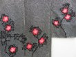 Photo3: 4326T09z550 Vintage Japanese Kimono Silk SHIBORI HAORI Flower Black (3)