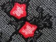 Photo4: 4326T09z550 Vintage Japanese Kimono Silk SHIBORI HAORI Flower Black (4)