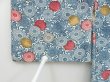 Photo5: 4326T13z510 Vintage Japanese Kimono Silk HAORI Chrysanthemum Saxeblue (5)