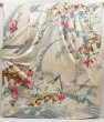 Photo1: 4331T01z1140 Vintage Japanese Kimono Silk FURISODE Katawaguruma  Off-white (1)