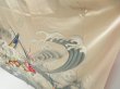 Photo4: 4331T01z1140 Vintage Japanese Kimono Silk FURISODE Katawaguruma  Off-white (4)