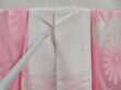 Photo7: 4331T03z680 Vintage Japanese Kimono Silk JUBAN Chrysanthemum Pink (7)