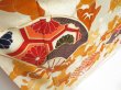 Photo3: 4331T06z1070 Vintage Japanese Kimono Silk FURISODE Folding fan Off-white (3)