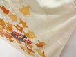 Photo4: 4331T06z1070 Vintage Japanese Kimono Silk FURISODE Folding fan Off-white (4)