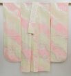 Photo6: 4331T08z680  Japanese Kimono Silk JUBAN Flowers Pink (6)