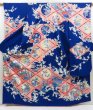 Photo1: 4331T10z1190  Japanese Kimono Silk FURISODE Flowers Royal blue (1)