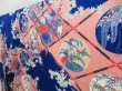 Photo2: 4331T10z1190  Japanese Kimono Silk FURISODE Flowers Royal blue (2)