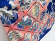 Photo3: 4331T10z1190  Japanese Kimono Silk FURISODE Flowers Royal blue (3)