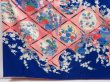 Photo6: 4331T10z1190  Japanese Kimono Silk FURISODE Flowers Royal blue (6)