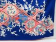 Photo7: 4331T10z1190  Japanese Kimono Silk FURISODE Flowers Royal blue (7)