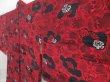 Photo2: 4401T03z450 Vintage Japanese Kimono Silk HAORI Flower Dark red (2)