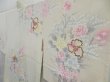 Photo2: 4401T04z620 Vintage Japanese Kimono Silk HAORI Flowers Off-white (2)