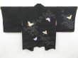 Photo1: 4401T07z570 Vintage Japanese Kimono Silk HAORI Butterfly Black (1)